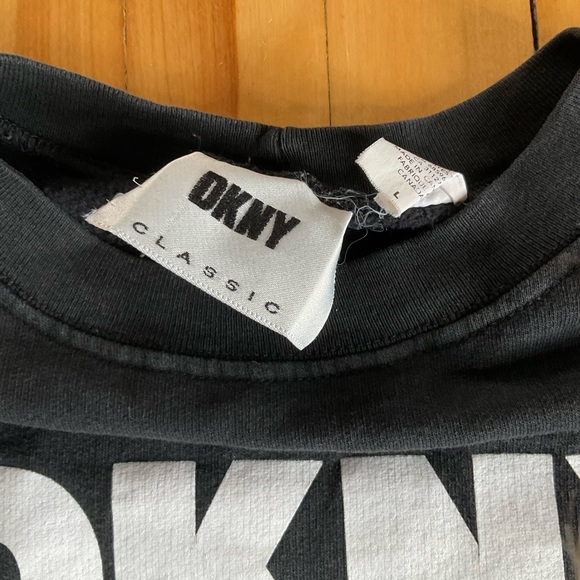 Vintage 90s DKNY Classic Logo Oversized Crewneck Sweatshirt - Picture 3 of 5